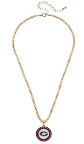 GA BULLDOGS DISC NECKLACE