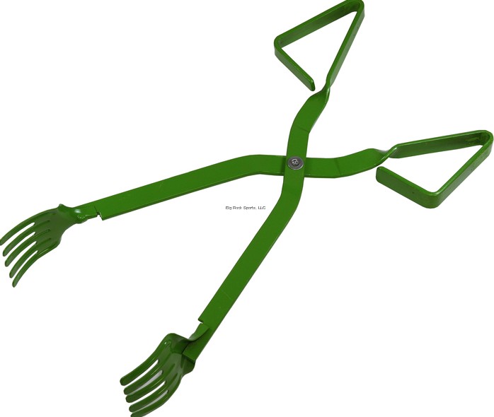 "15"" METAL CRAB TONG GREEN"