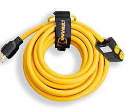 YELLOW POWER CORD 10GA 25'