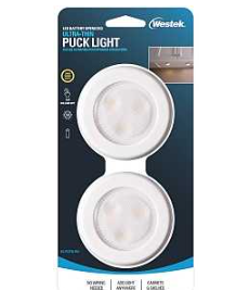 ULTRA-THIN PUCK LIGHT 12V 2PK