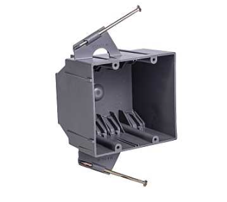 GRAY SWITCH/OUTLET BOX 2-GANG