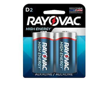 ALKALINE D HOUSEHOLD BATTERY 2PK