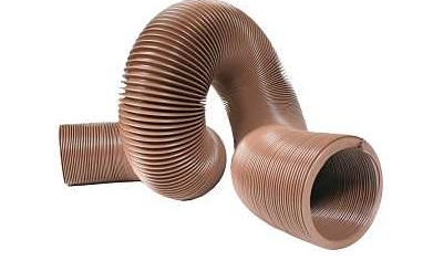 BROWN VINYL SEWER HOSE 10FT