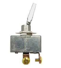 CHROME TOGGLE SWITCH 35A 12VDC