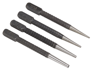 STEEL NAIL PUNCH SET 4PC
