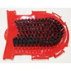 RED BRISTLE BRUSH GROOM GLOVE