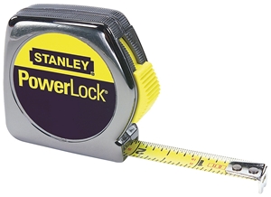 CHROME MEASURING TAPE 1/2"X12'
