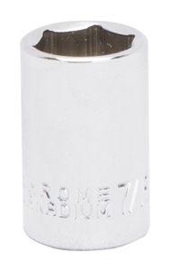 CHROME DRIVE SOCKET 6PT 7/16IN