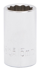 CHROME DRIVE SOCKET 15MM 12PT