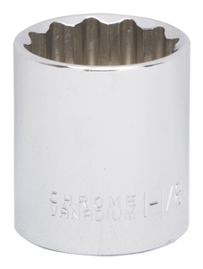 CHROME DRIVE SOCKET 1/2X1-1/8"