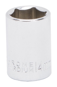 CHROME DRIVE SOCKET 14MM