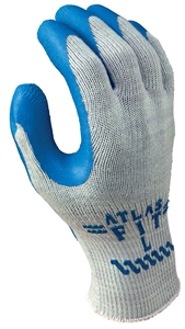 GRAY/BLUE MEDIUM RUBBER GLOVES 
