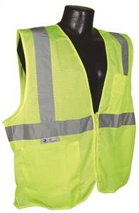 GREEN/SILVER SAFETY VEST XL