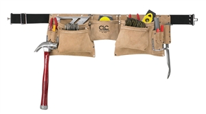 SUEDE 12-POCKET TOOL APRON