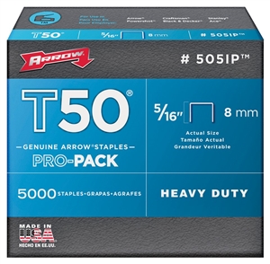ARROW T50 STAPLES 5/16IN 5000P