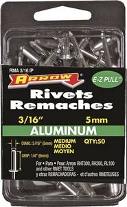ALUM MED POP RIVET 1/4IN 50PK