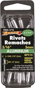 ALUMINUM MEDIUM POP RIVET 1/4" 15PK