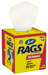 WHITE RAGS-IN-A-BOX