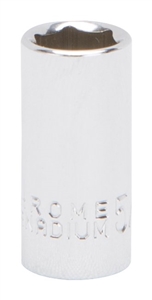 CHROME DRIVE SOCKET 1/4X5/16IN