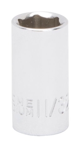 CHROME DRIVE SOCKET 11/32IN 6PT