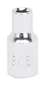 CHROME DRIVE SOCKET 3/16IN 6PT