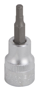 CHROME HEX BIT SOCKET 4MM 3/8"