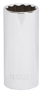 CHROME DRIVE SOCKET 1/2X1IN