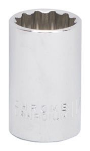 CHROME DRIVE SOCKET 11/16IN 12PT