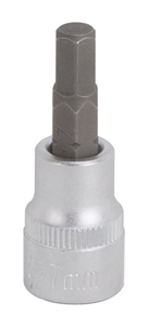 CHROME HEX BIT SOCKET 7MM 3/8"