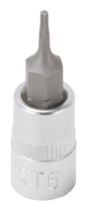 CHROME STAR BIT SOCKET T6 1/4"