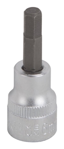 CHROME HEX BIT SOCKET 6MM 3/8"