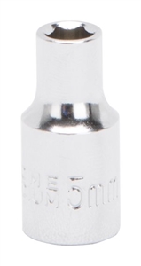 CHROME DRIVE SOCKET 1/4IN 5MM