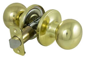 BRASS PASSAGE KNOB 2-3/8-2-3/4