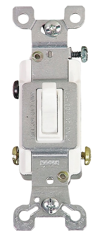 WHITE POLY TOGGLE SWITCH 120V