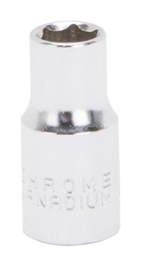 CHROME DRIVE SOCKET 1/4X1/4IN