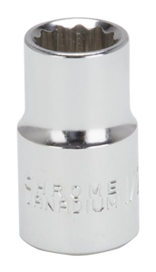 CHROME DRIVE SOCKET 1/2X1/2IN