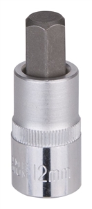 CHROME HEX BIT SOCKET 12MM