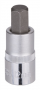 CHROME HEX BIT SOCKET 12MM