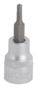 CHROME HEX BIT SOCKET 3MM