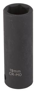 BLACK DEEP IMPACT SOCKET 19MM