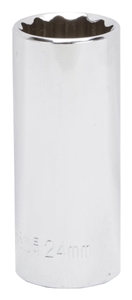 CHROME DRIVE SOCKET 24MM 1/2IN