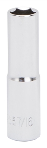 CHROME DRIVE SOCKET 7/16IN 6PT