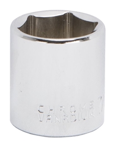 CHROME DRIVE SOCKET 3/8X7/8IN