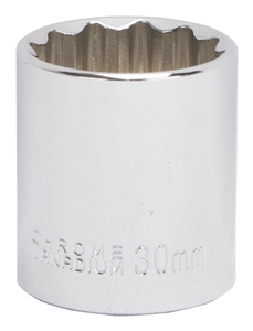 CHROME DRIVE SOCKET 30MM 1/2IN