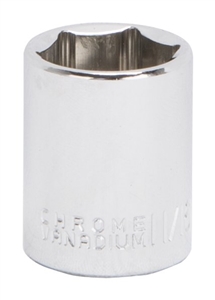 CHROME DRIVE SOCKET 11/16IN 6PT