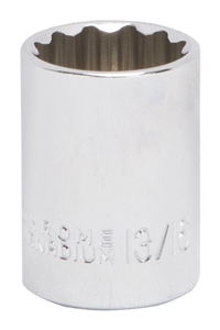 CHROME DRIVE SOCKET 13/16IN 12PT