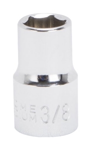 CHROME DRIVE SOCKET 3/8IN 6PT