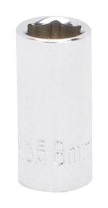 CHROME DRIVE SOCKET 8MM 1/4IN