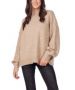 TAN NOVIE POM POM SWEATER