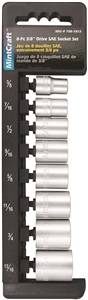 CHROME SAE SOCKET SET 8PC